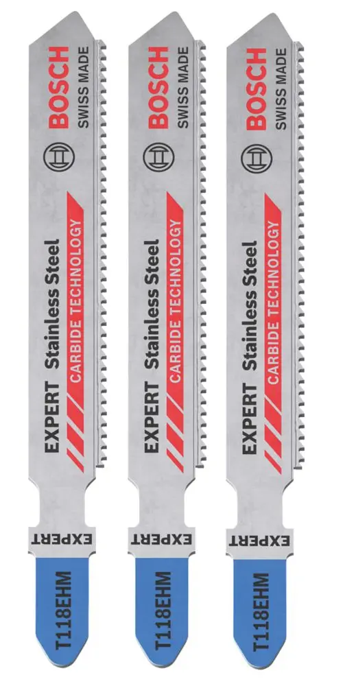 Bosch Expert Stainless Steel Jigsaw Blades For Sheet Metal – 83Mm, 3-Pack 1