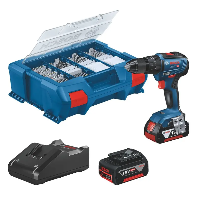 Bosch Gsb 18V-210 Re Brushless Cordless Combi Drill With Dual Batteries 1