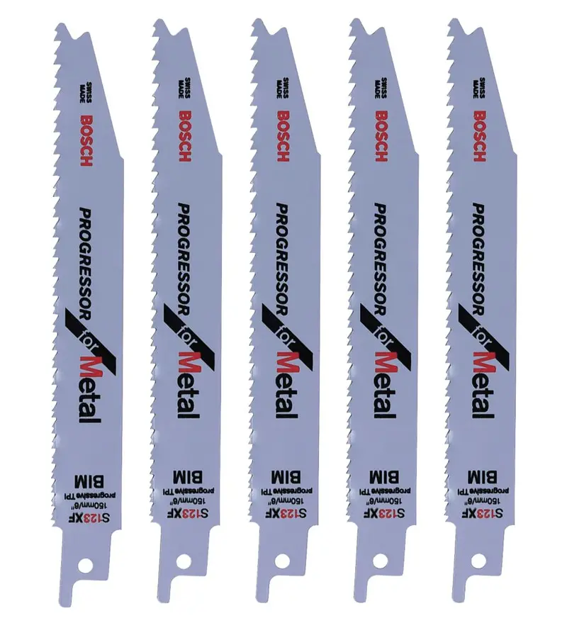 Bosch S123Xf 150Mm High-Performance Metal Reciprocating Saw Blades – 5-Pack 1