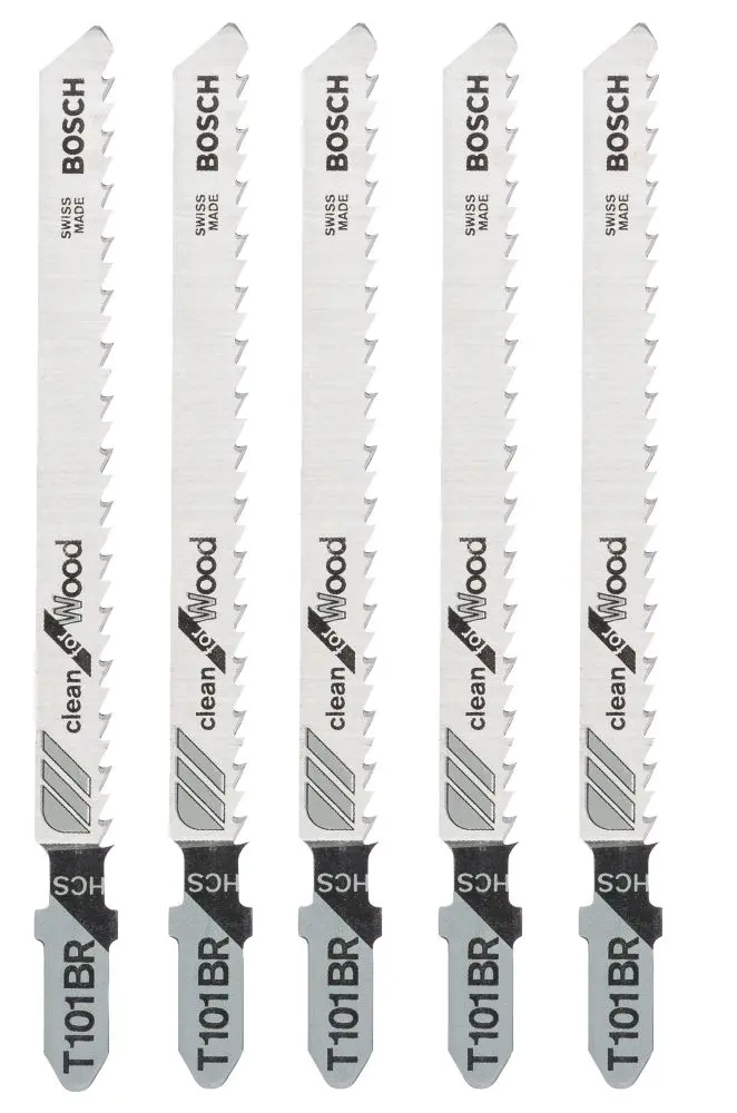 Bosch T101Br 100Mm Jigsaw Blades For Softwood & Plywood – 5-Pack 1
