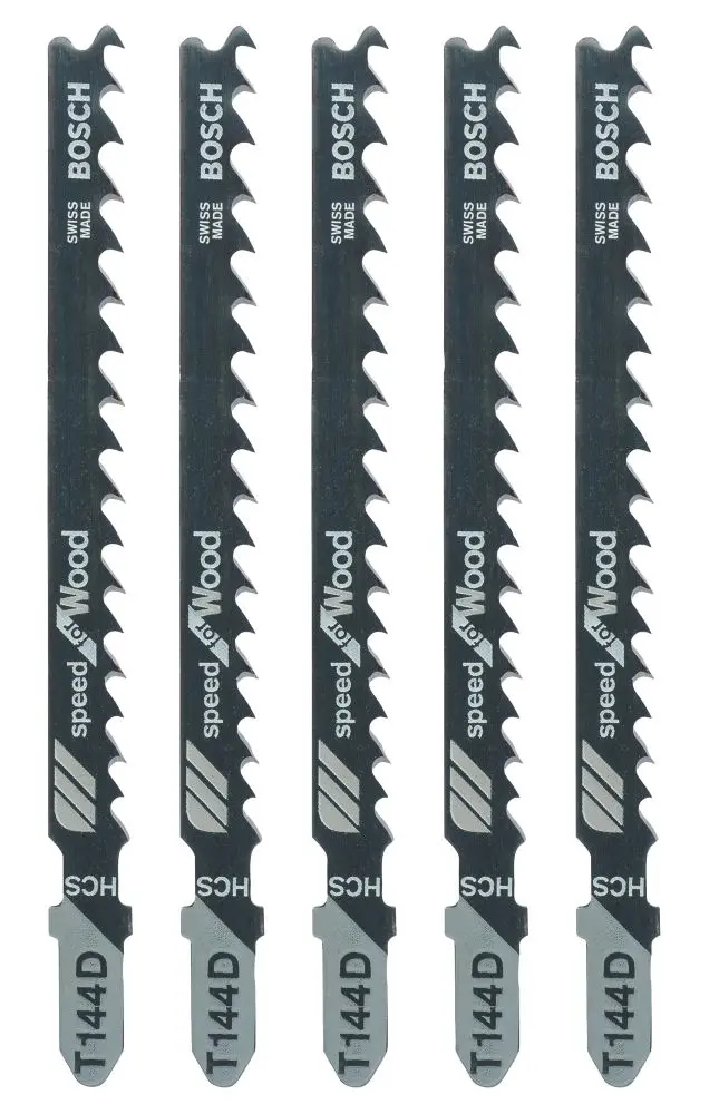 Bosch T144D 100Mm Wood-Cutting Jigsaw Blades – 5-Pack 1