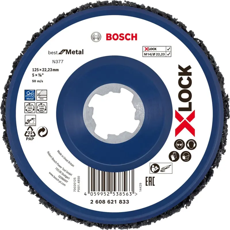 Bosch X-Lock N377 Angle Grinder Disc – 125Mm X 22.23Mm, 60-Grit 1