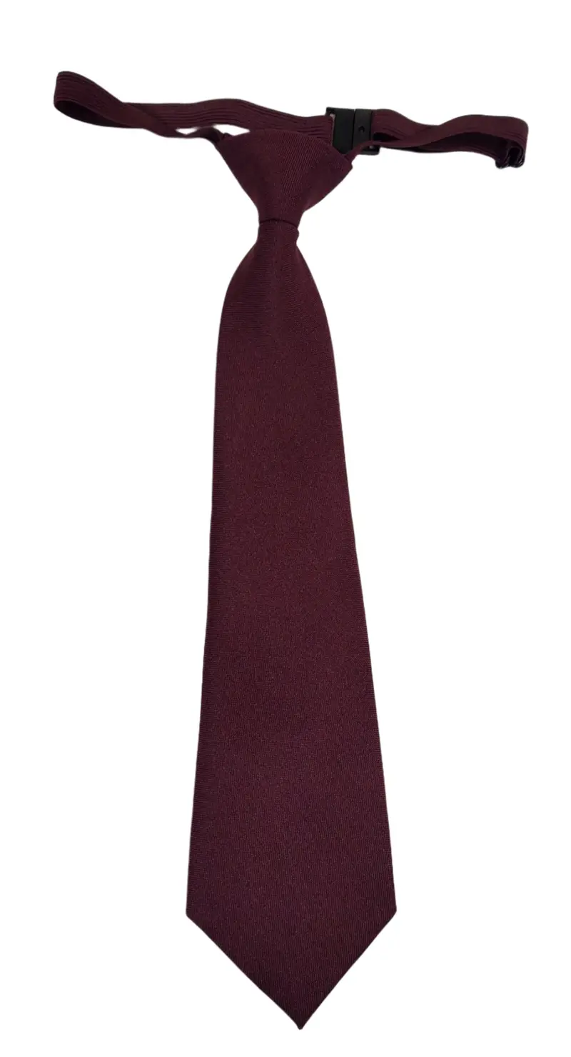 Boys’ Maroon Pre-Tied Neckties – Sized For Grades K–8 1