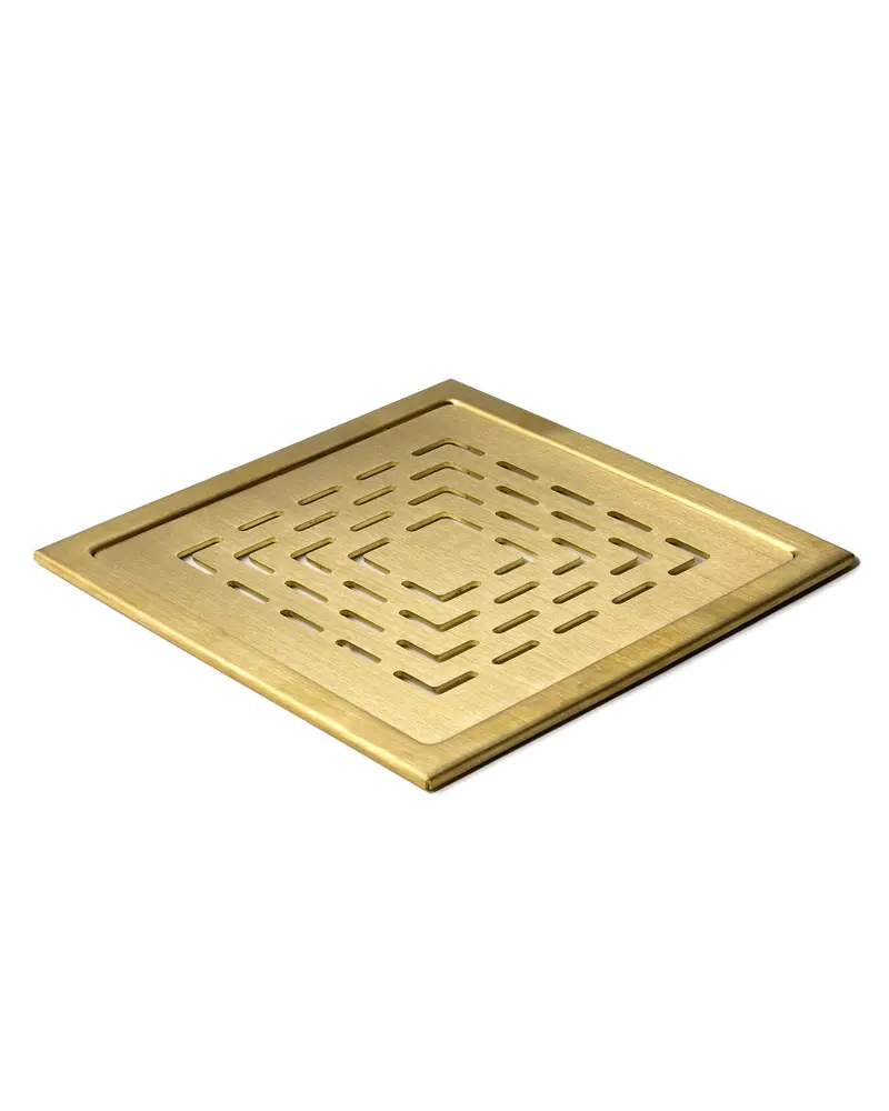 Brass Floor Drain Grate – Decodrain 200 × 200 Mm Linear Shower Drain Cover 1