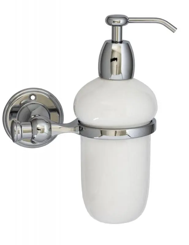 Brighton Wall-Mounted Faucet In Chrome And Porcelain 1