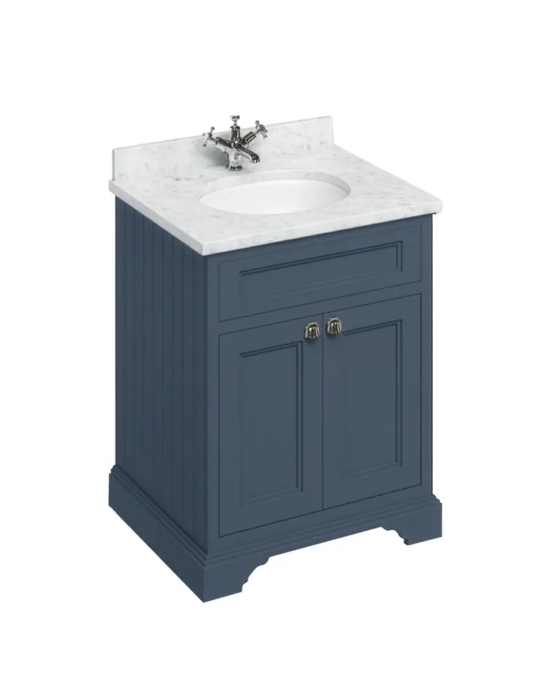 Burlington Bathroom Cabinet – 65 Cm Wide, Blue Finish 1
