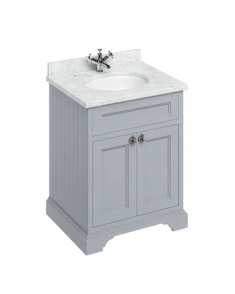 Burlington Bathroom Cabinet – 65 Cm Wide, Grey Finish 1