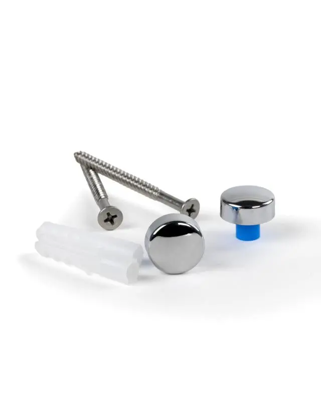 Burlington Chrome Concealed Cistern Cover Set With Screws For Bur-P5 1