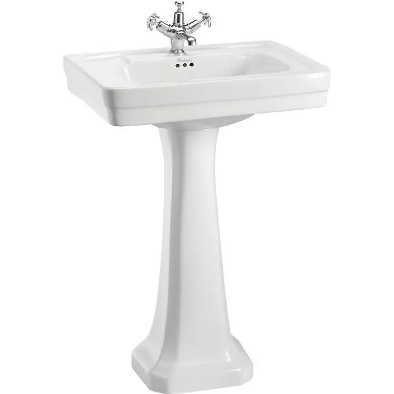 Burlington Clean 58 Cm Pedestal Washbasin 1