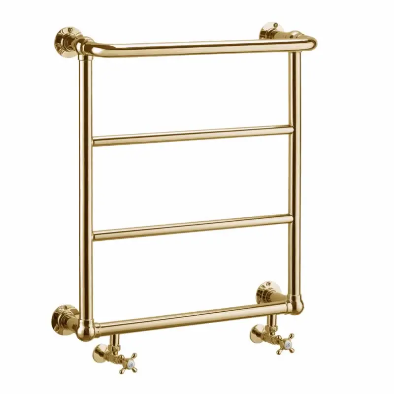 Burlington Cleaver Towel Warmer – Gold Finish (Valve-Free) 1