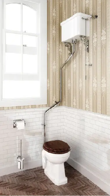 Burlington Corner-Mounted High-Level Toilet Suite 1