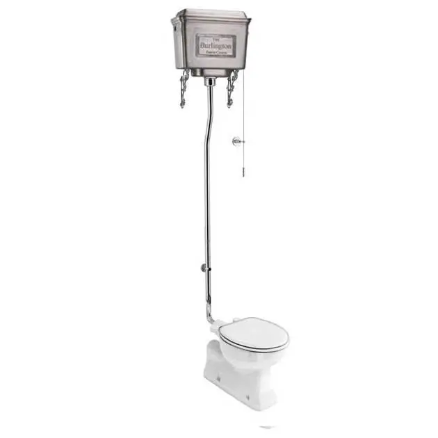Burlington High-Level Toilet – S-Trap, Aluminum Cistern 1