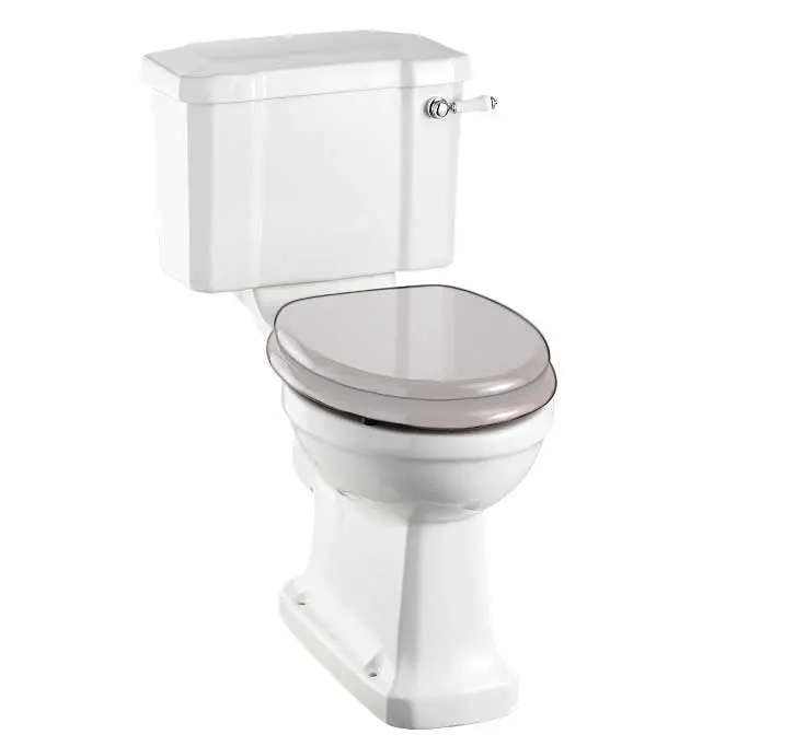 Burlington Swedish-Compliant Wall-Mounted Toilet – P-Trap, Slim Cistern, Standard Height 1