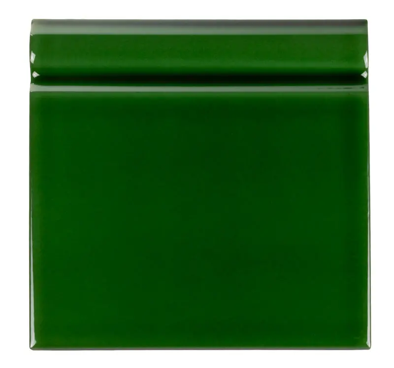 Cambridge Ceramic Floor Skirting Strip – 15X15 Cm Glossy Bottle Green 1