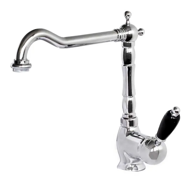 Cambridge Kitchen Faucet – Chrome Body With Black Handles 1