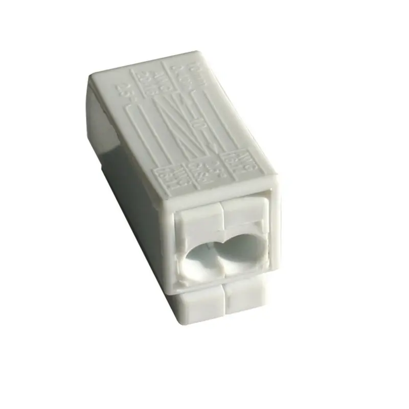 Capri 24A 2-Way Push-Wire Connector For Solid & Flexible Wire (100 Pcs) 1