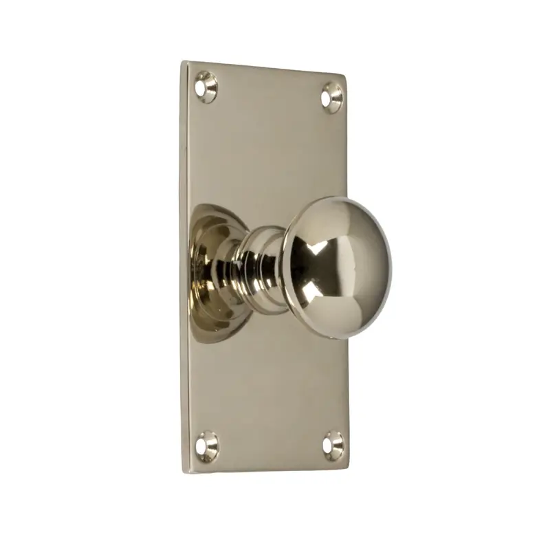Century-Style Cabinet Knob - Nickel Finish, 40 × 70 Mm With Base Plate 1