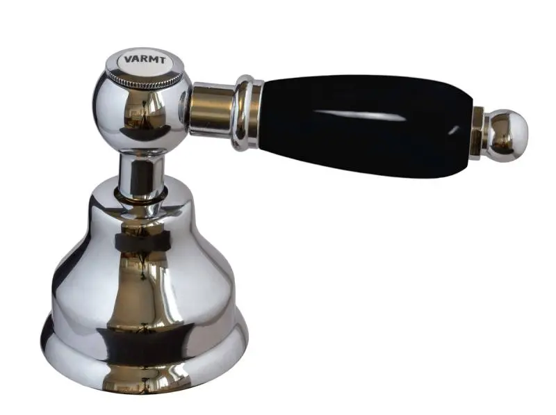 Chelsea Dishwasher Isolation Valve With Black Handle (Chrome) 1