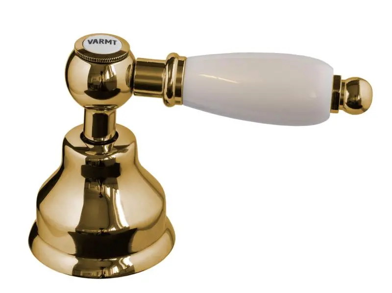 Chelsea Dishwasher Shut-Off Valve With White Handle (Brass) 1