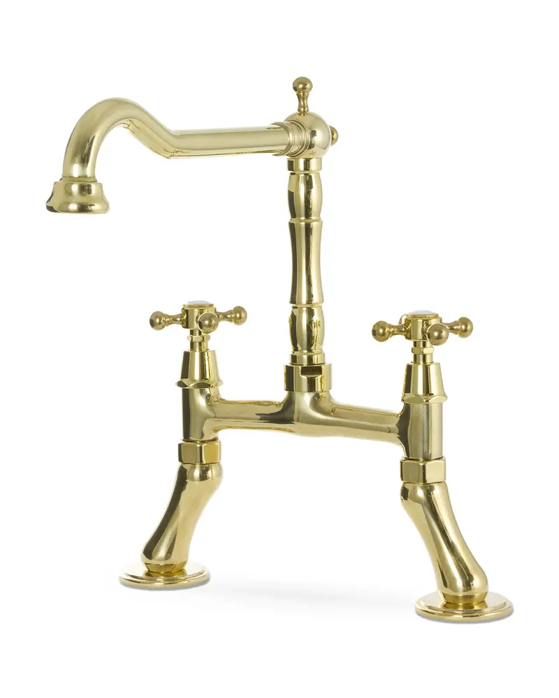 Cherington Two-Handle Kitchen Faucet In Brass Finish 1