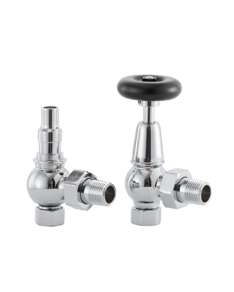 Chesterfield Radiator Valve – Chrome-Plated Finish 1