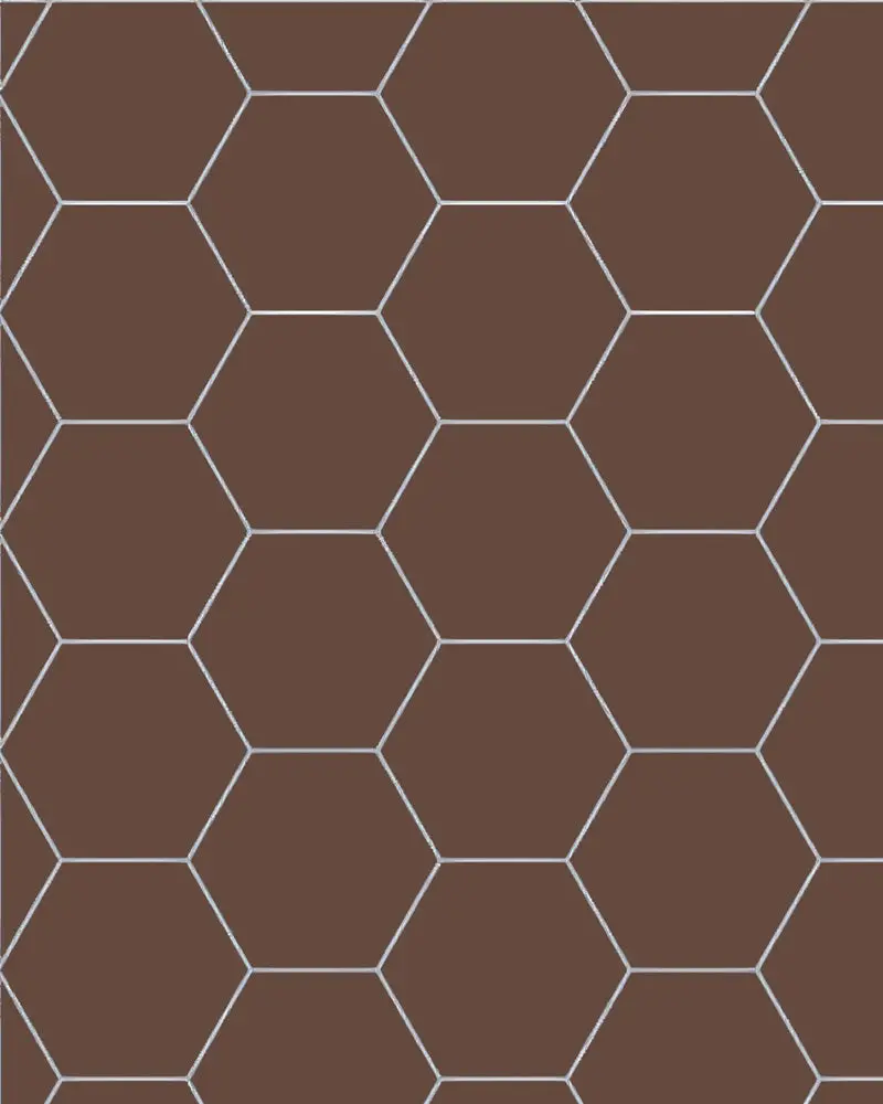 Chocolate Brown Hexagon Brick – 15 X 15 Cm 1