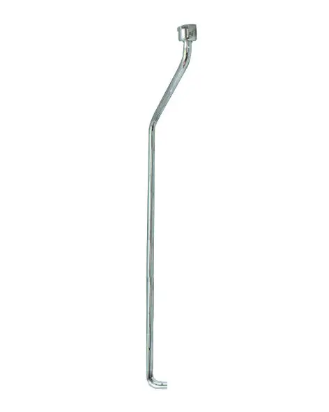 Chrome Angle-Mount Wc Flush Pipe Kit For High-Level Cisterns 1