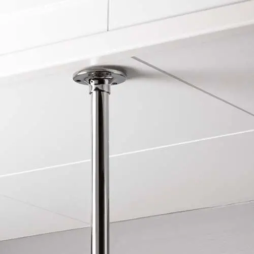 Chrome Ceiling-Mounted Shower Curtain Rod Bracket 1