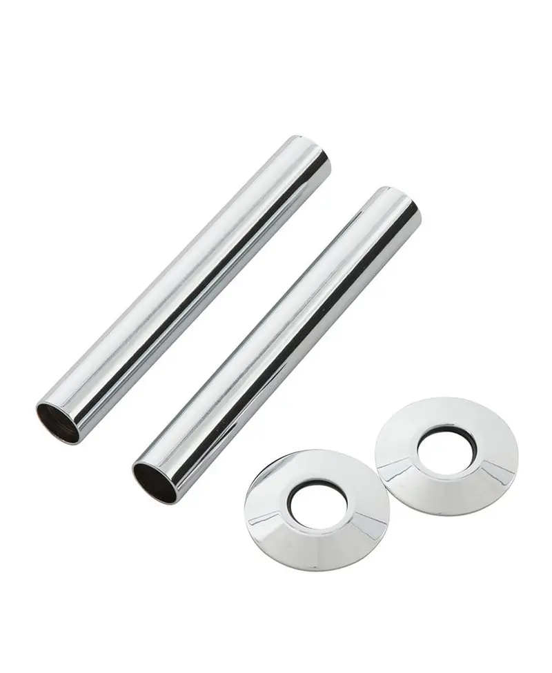 Chrome Pipe Sleeve For Water Pipes – 130 X 18 Mm Diameter 1