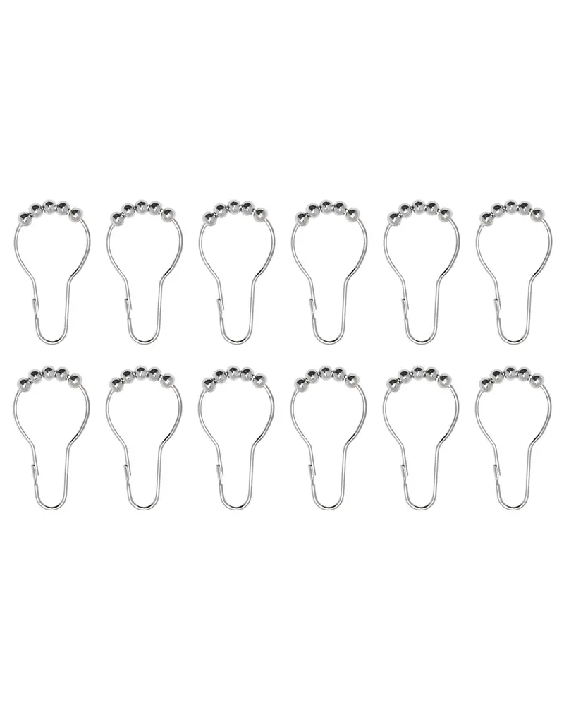 Chrome Shower Curtain Rings – 12-Piece Set 1