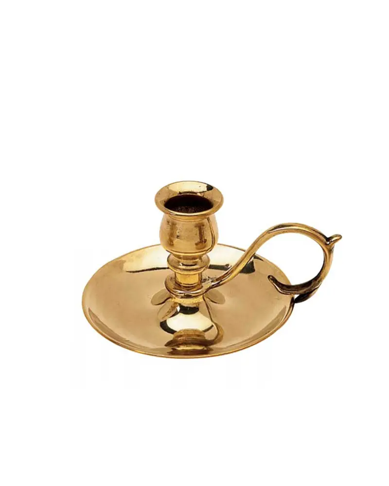 Compact Brass Table Candle Holder – Small-Scale Desk Accessory 1