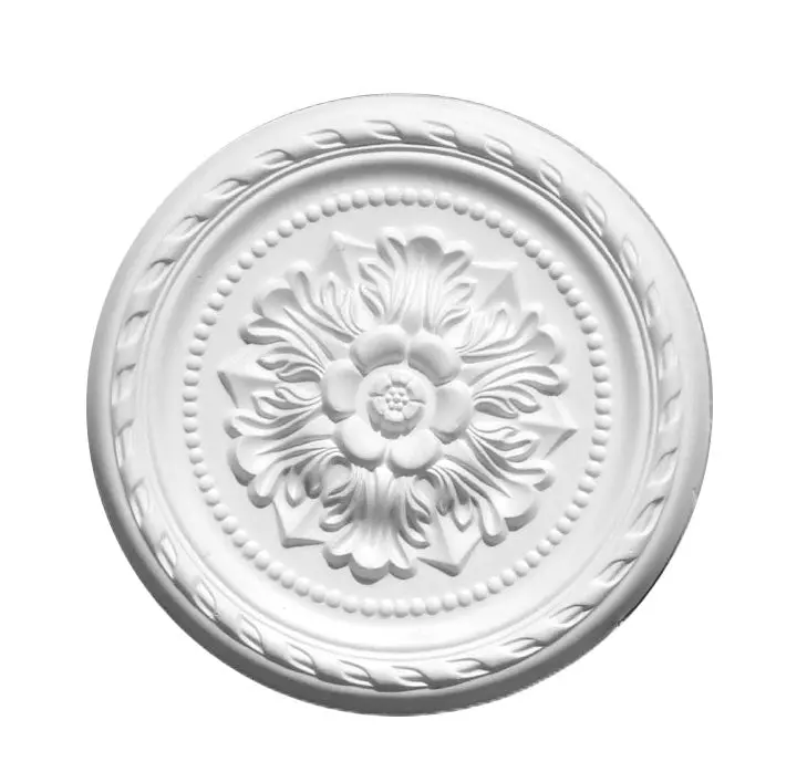 Compact Plaster Ceiling Rosette #34 – 30 Cm Diameter Gypsum Design 1