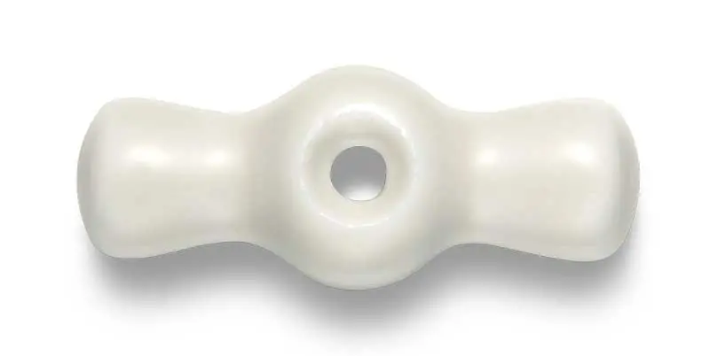 Cream Porcelain Toggle Switch Knob With Bronze Screws 1