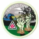 Crest: Glow-In-The-Dark 'I Survived Camp' Badge 1
