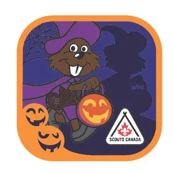 Crest Halloween Beaver Witch Theme Patch 1
