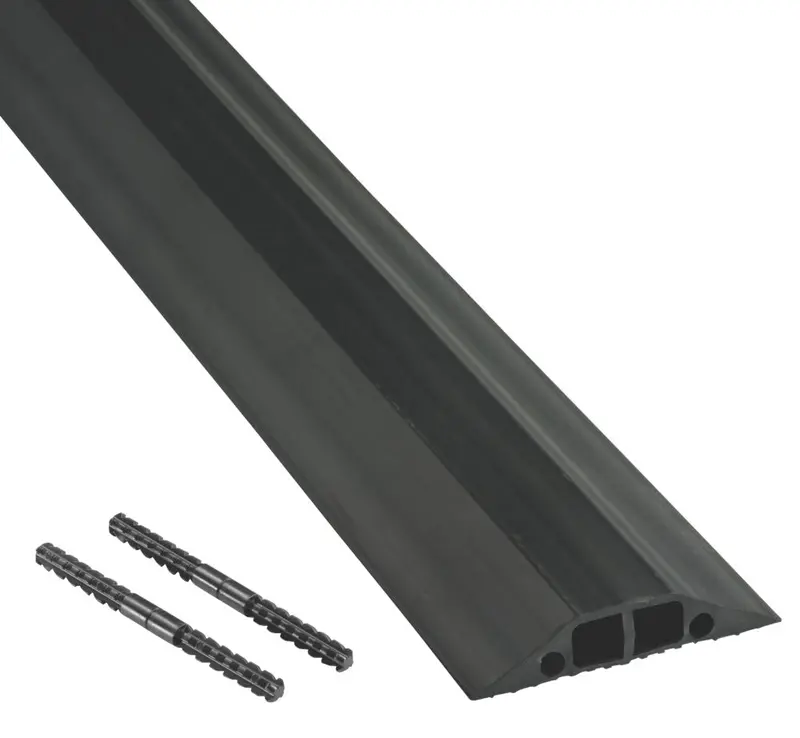 D-Line Dual-Channel Medium-Duty Linkable Cable Cover – 9 M, Black 1