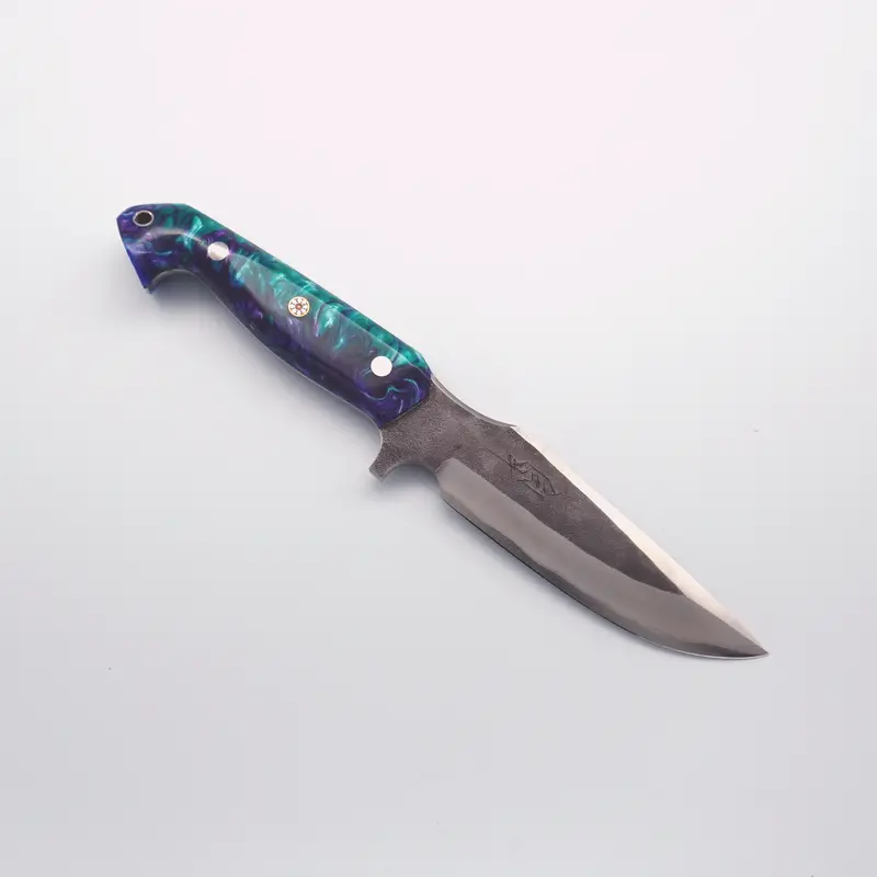Daiki Mukai Blue Super Steel Hunting Knife – 120Mm With Acrylic Handle 1