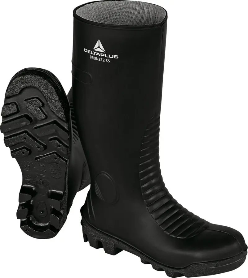 Delta Plus Brons2S5N Heavy-Duty Black S5 Safety Wellingtons – Size 41 1
