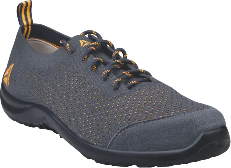 Delta Plus Grey Summer Safety Trainers – S1 Rated, Orange Detailing, Size 41 1