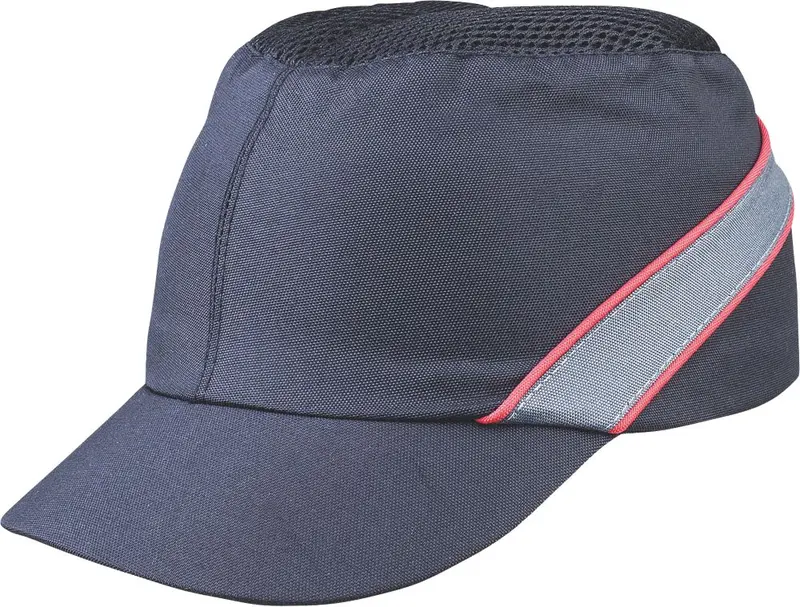 Delta Plus Short Peak Bump Cap – Black With Red Trim 1