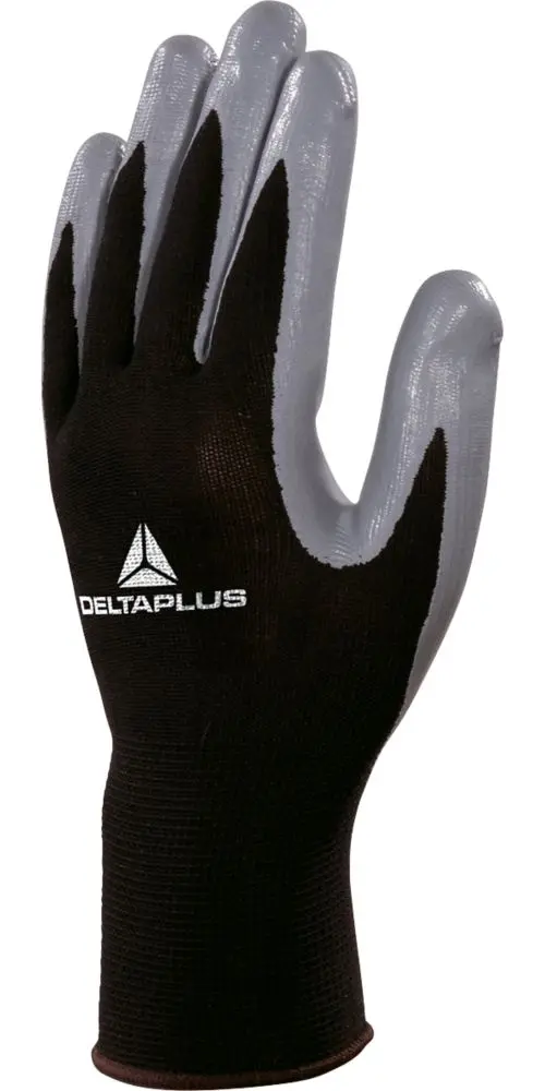 Delta Plus Ve712Gr Grey Nitrile-Coated Palm Gloves – X-Large 1