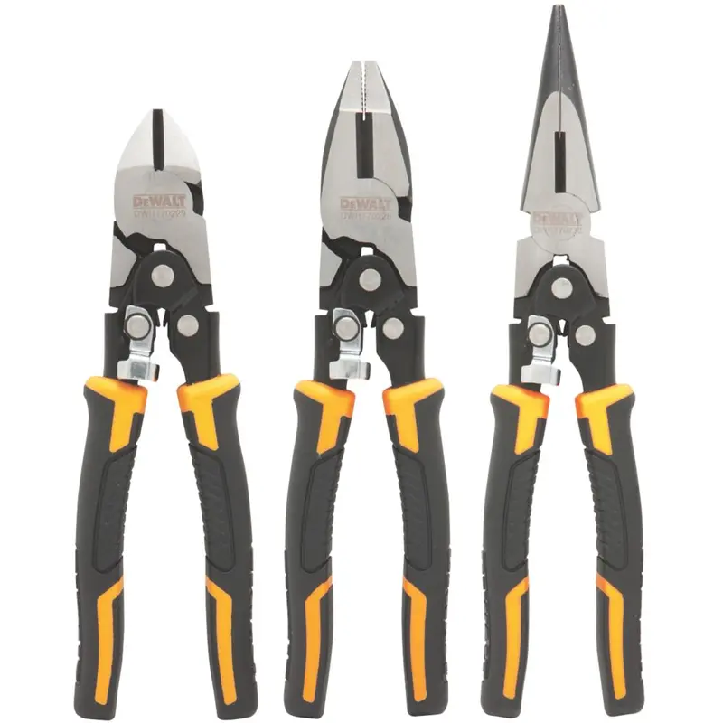 Dewalt 3-Piece Compound Action Pliers Set – Crimping, Cutting & Gripping Tools 1
