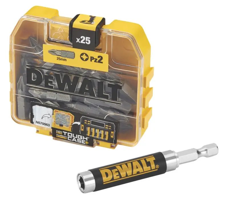Dewalt 6.35Mm × 25Mm Pz2 Hex Shank Screwdriver Bits – 25-Pack 1