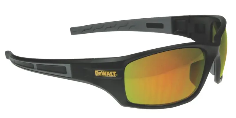 Dewalt Auger Fire Mirror Lens Safety Glasses – Uv & Impact Protection 1
