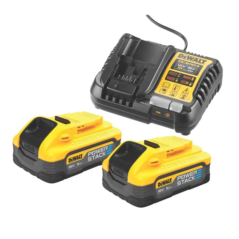 Dewalt Dcb1104H2-Qw: 18V Powerstack Li-Ion Starter Kit (5.0Ah, 2-Piece) 1