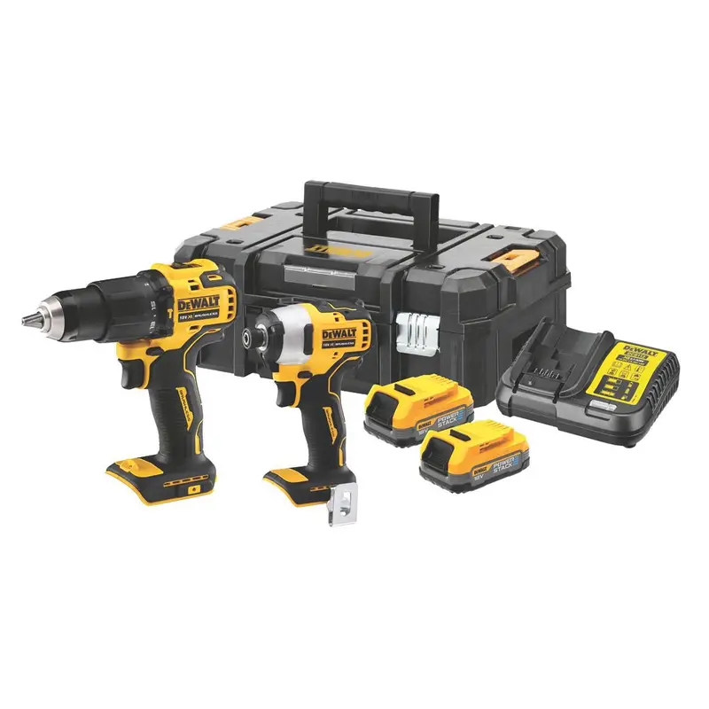 Dewalt Dck2062E2T-Qw 18V Drill Twin Pack – Two 1.7Ah Powerstack Kits 1