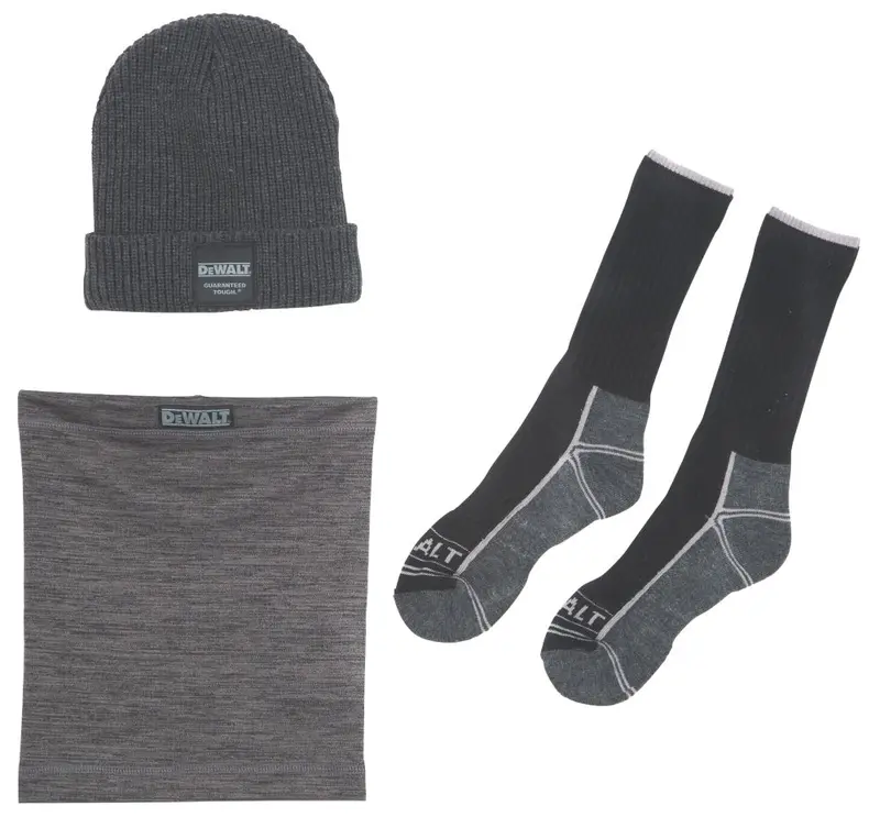 Dewalt Winter Workwear Accessory Kit – Black & Grey, 3-Piece Set 1