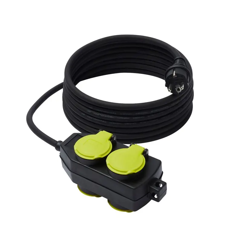 Diall 16A 1-Gang Unswitched Extension Lead – Black, 5 Metre Length 1