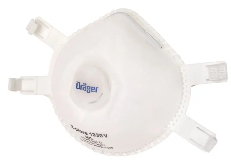 Dräger X-Plore 1330V P3 Cup-Valved Dust Respirator Mask – 5-Pack 1