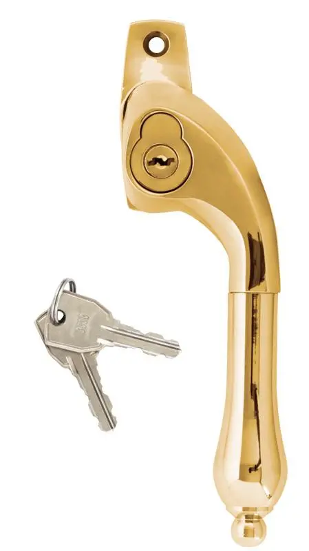 Droppe Removable Curved Pull In Brass With Locking Mechanism 1